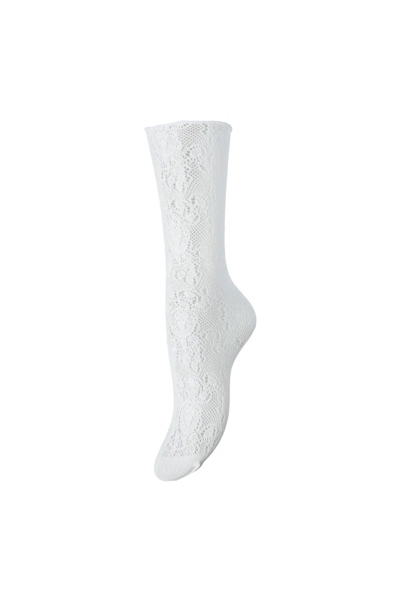 Pieces Strømper Jillo Lace Sock Pack Black-white