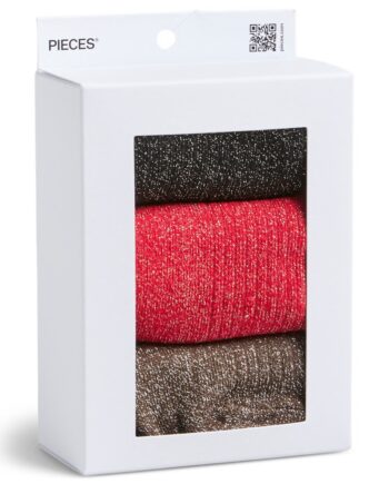 Pieces Strømper Sebby Xmas Frill Sock   Pack Black