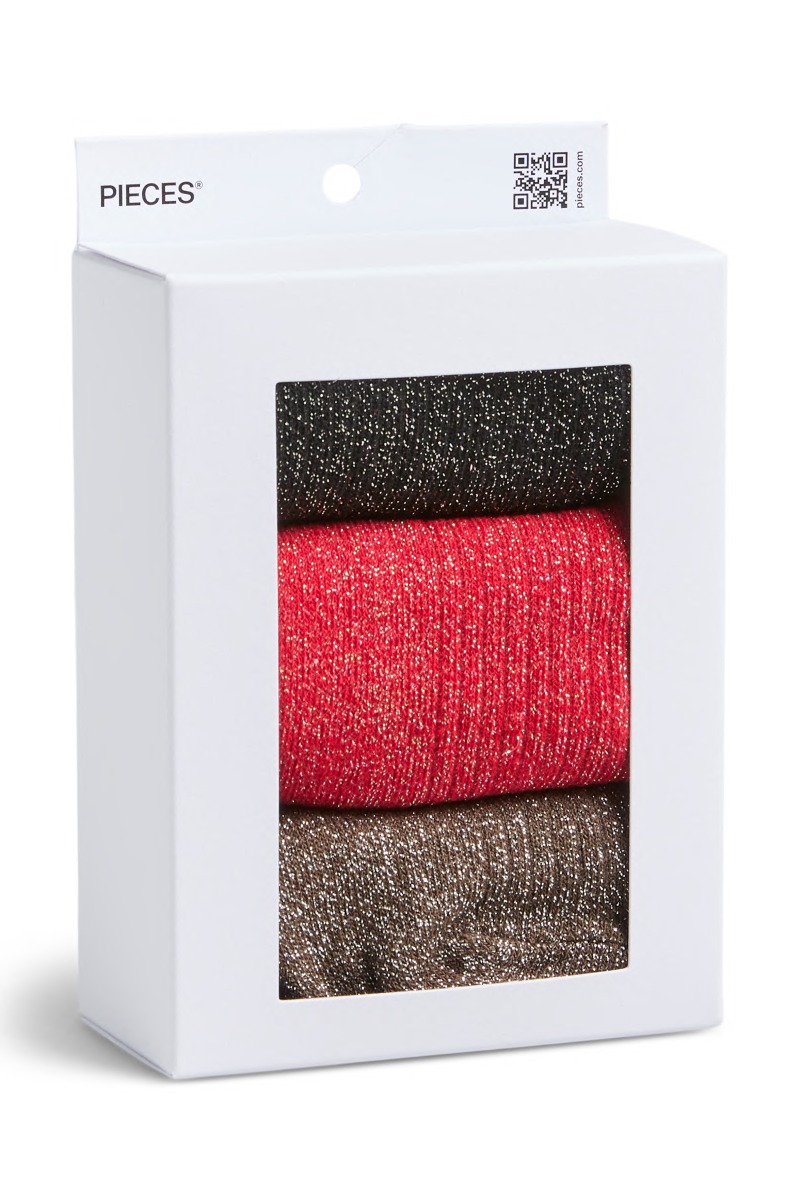 Pieces Strømper Sebby Xmas Frill Sock Pack Black
