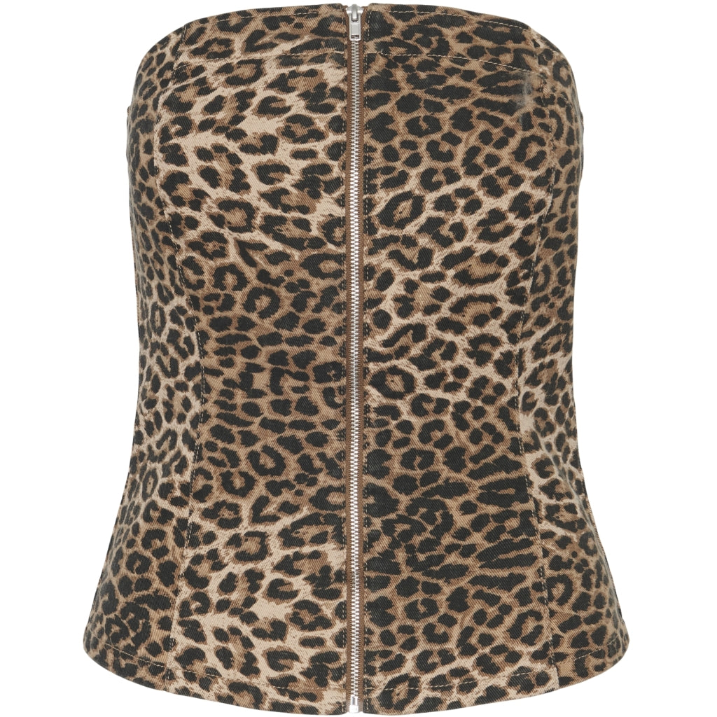Pieces Ditte Estrup Cille Fjord Pcginger Top Black Leo Denim
