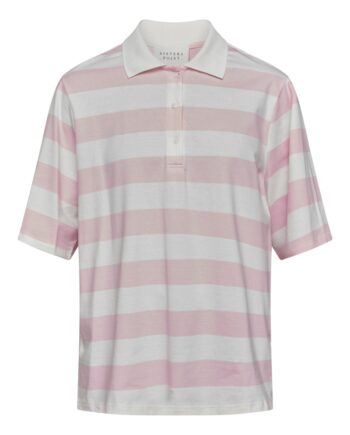 Sisters Point Bluse Vivia-polo Ss Cream Barbie