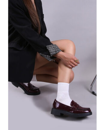 Vega Dame Loafers Yu5598-21 Dark Red