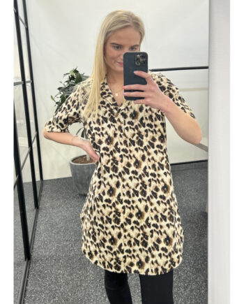 Vero Moda Dame Kjole Vmella Birch Black Brown Leo
