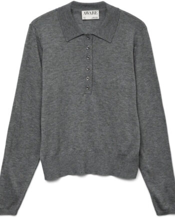 Vero Moda Dame Polo Awsikita Medium Grey Melange