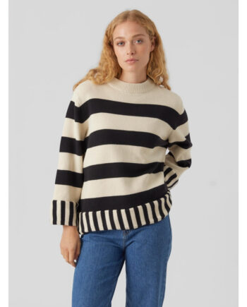 Vero Moda Dame Strik Vmelouis Birch    Black