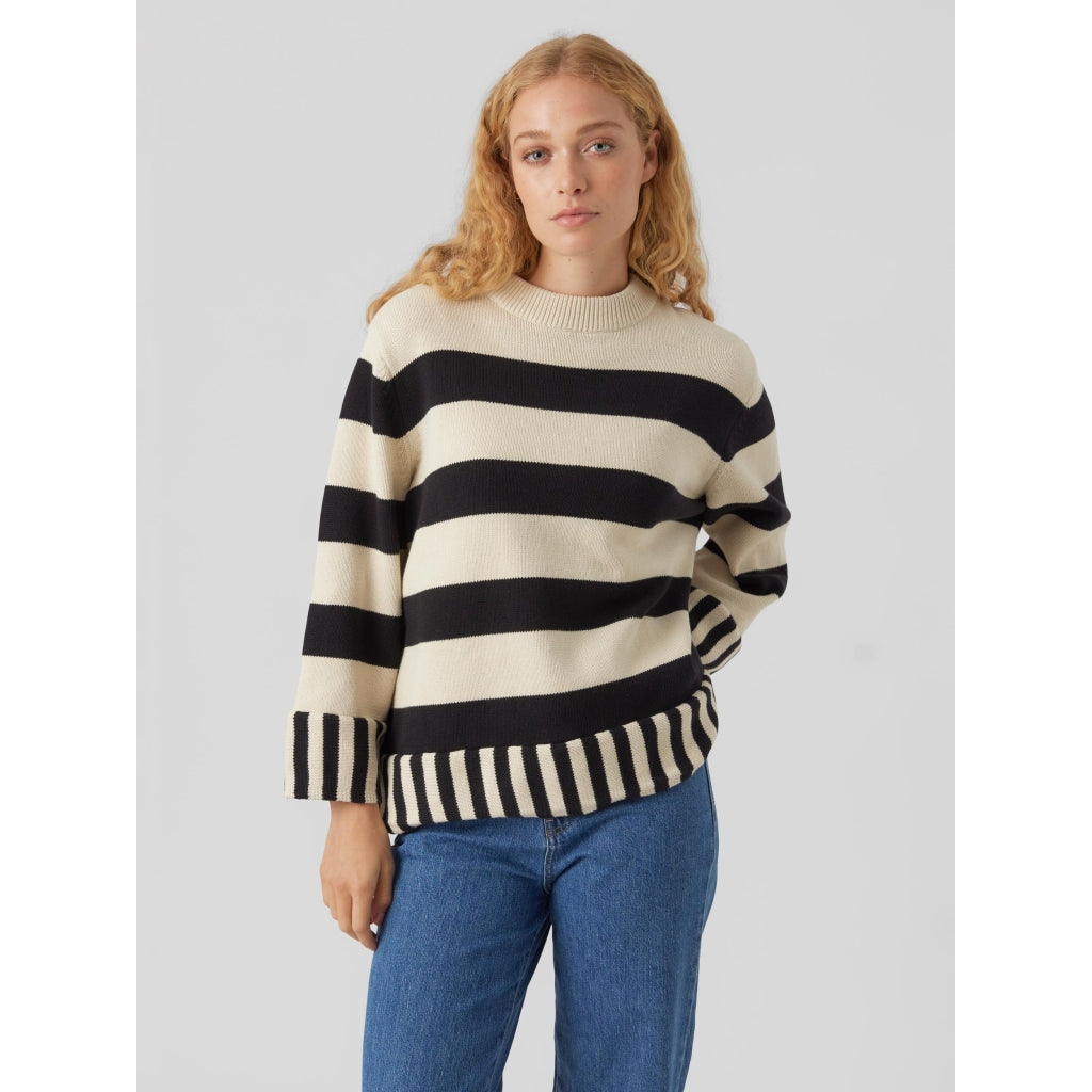 Vero Moda Dame Strik Vmelouis Birch Black