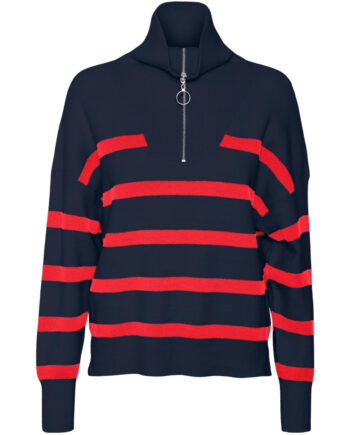 Vero Moda Dame Strik Vmsaba Navy Blazer Bittersweet