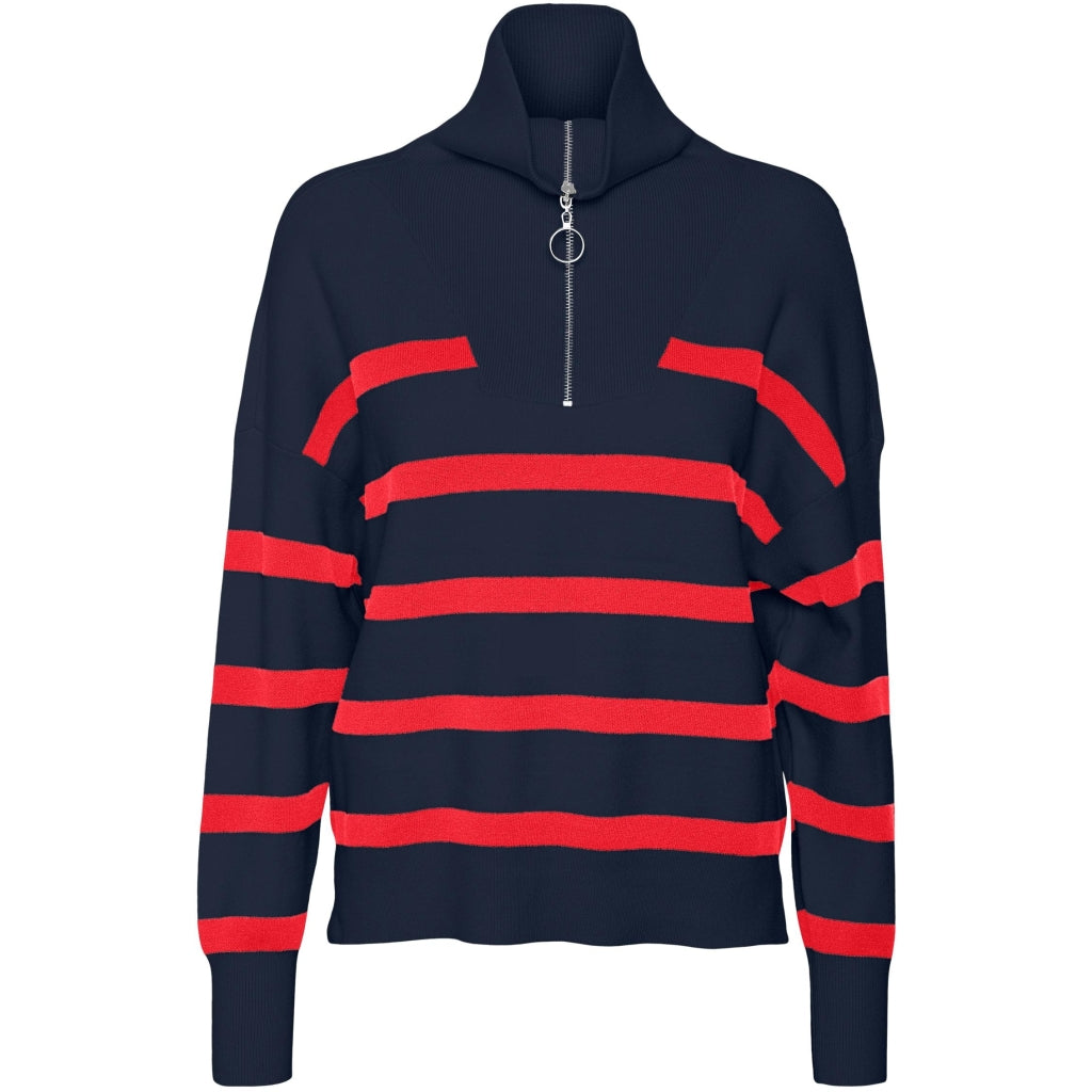 Vero Moda Dame Strik Vmsaba Navy Blazer Bittersweet