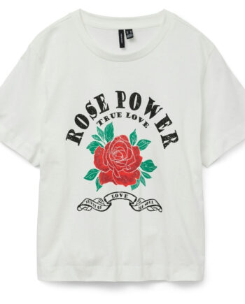 Vero Moda Dame  -shirt Vmsigne Snow White Rose Power