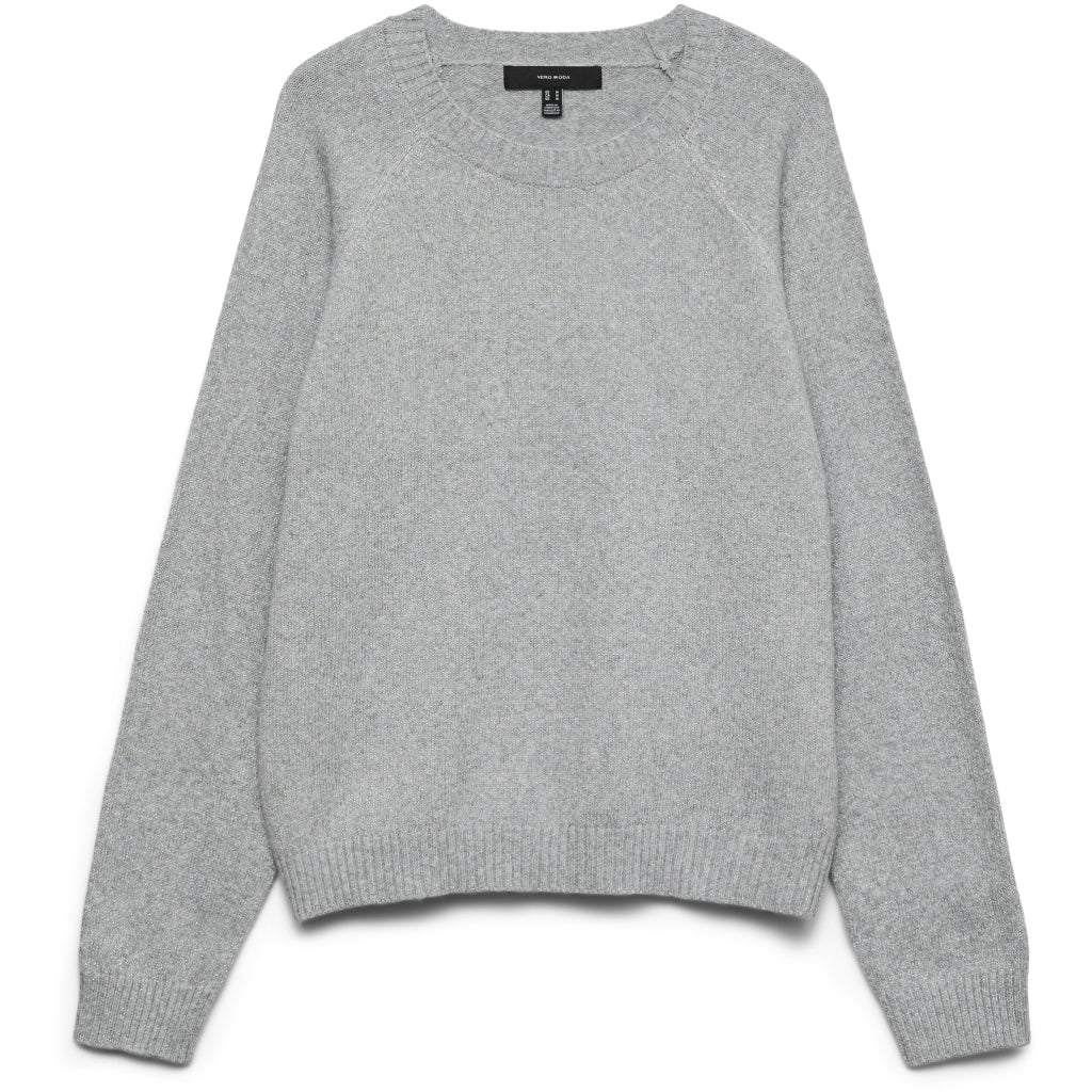 Vero Moda Dame Trøje Vmdoffyshine Light Grey Melange Silver Lurex