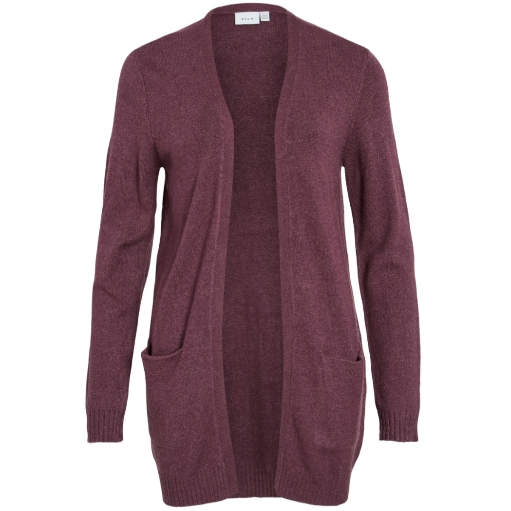Vila Dame Cardigan Viril Fig Dark Melange