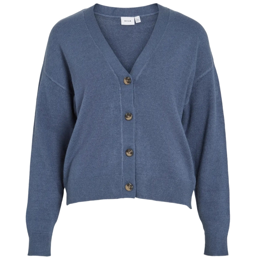 Vila Dame Cardigan Viril Vintage Indigo Dark Melange