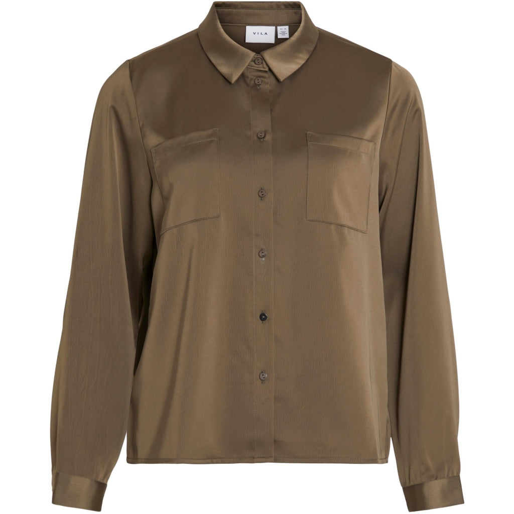 Vila Dame Skjorte Vijetra Dusty Olive