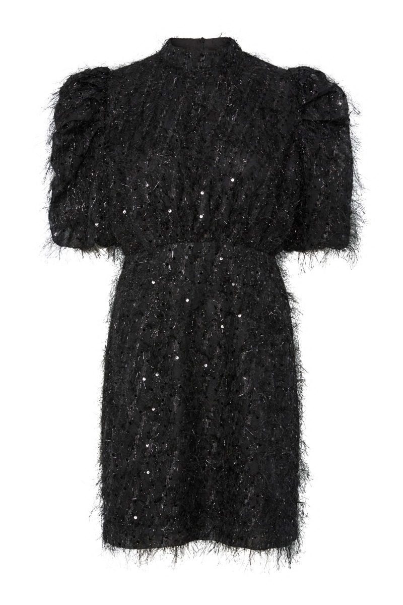 Kjole Ilza Sequin Dress Black