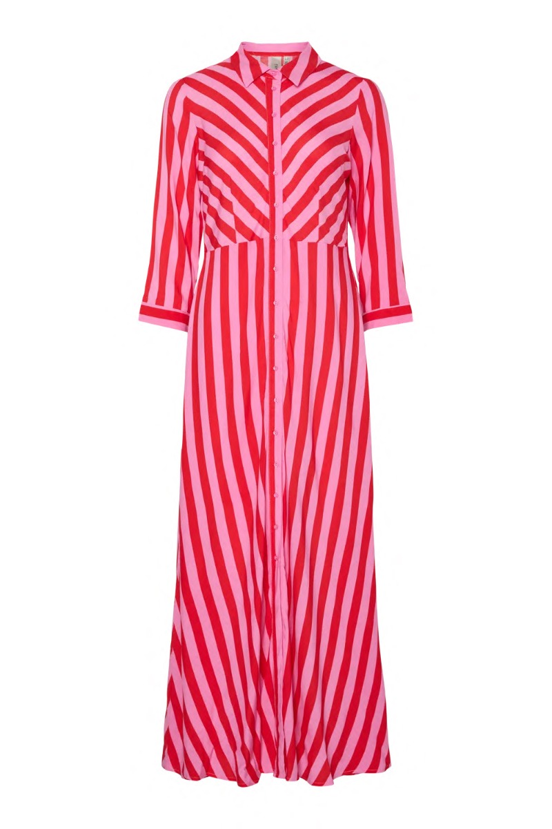 Kjole Savanna Long Shirt Dress Cyclamen