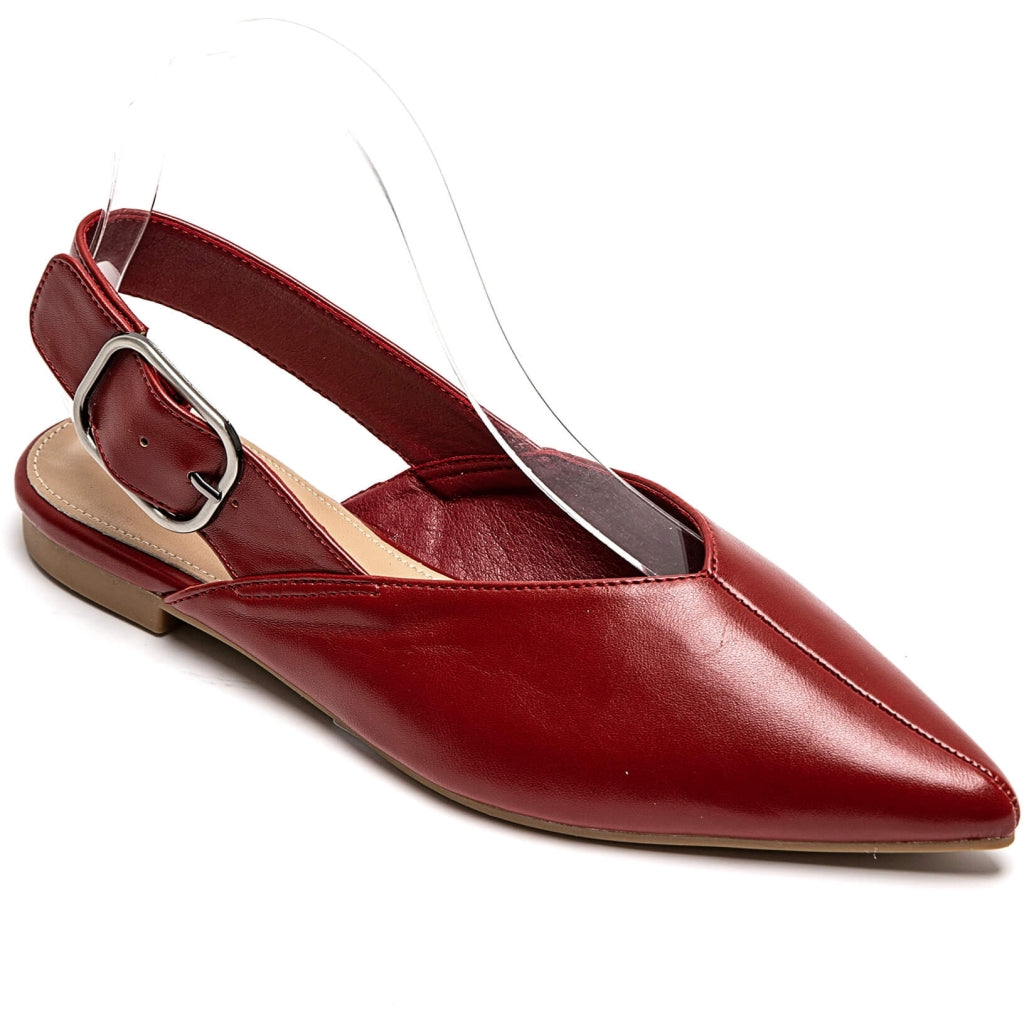 Amance Dame Slingback Ballerinaer 9705 Red