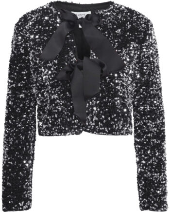 Young Dame Bluse Bypaillet Silver Sequin Mix