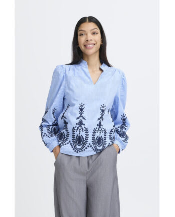 Young Dame Bluse Byxfausta Light Blue Mix