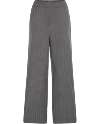 Young Dame Bukser Bymmidde Dark Grey Mel  Pinstripe Mix
