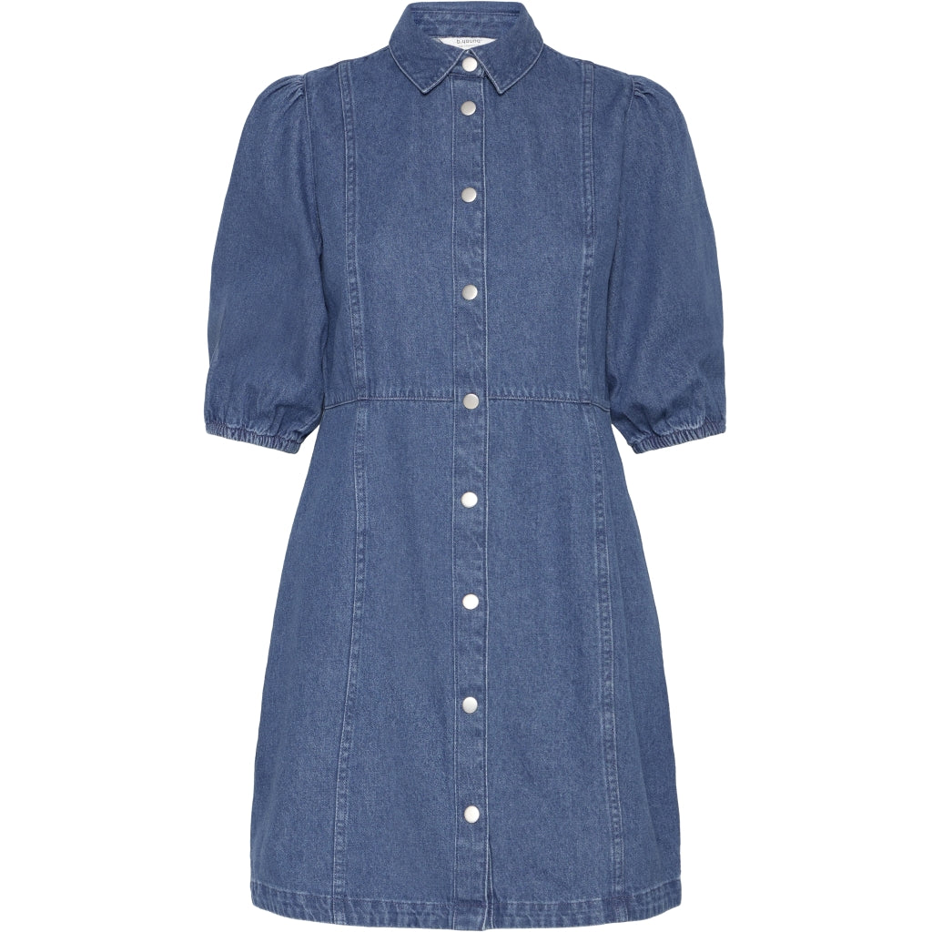 Young Dame Kjole Bykapuca Mid Blue Denim