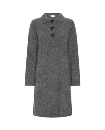 Young Dame Strik Kjole Byomea Dark Grey Melange