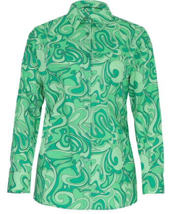 Barbara Kristoffersen Bluse Portobello Green Print
