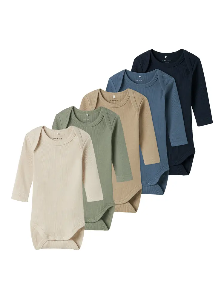 Body 5p Ls Solid Rib China Blue 56