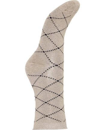:young Dame Strømper Bawli Brown Check Sock