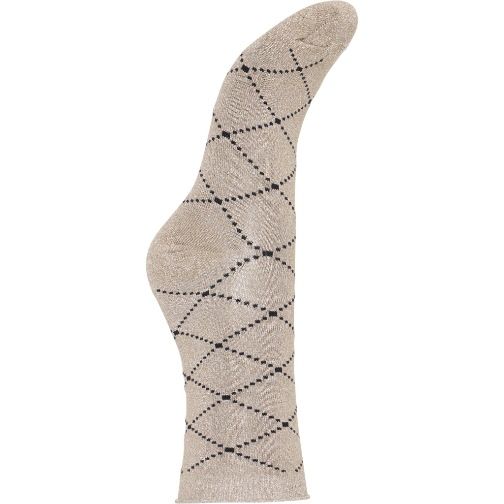 :young Dame Strømper Bawli Brown Check Sock