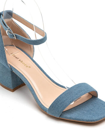 Edera Dame Stiletter Med Blokhæl 6894 Jeans