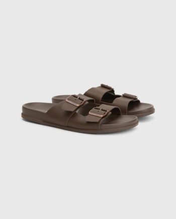 Elevated Leather Buckle Sandal