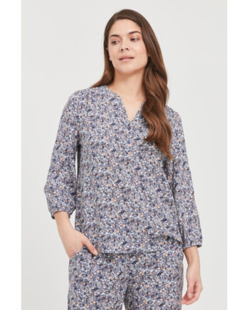 Fransa Dame Bluse Fxsuliber Vintage Indigo