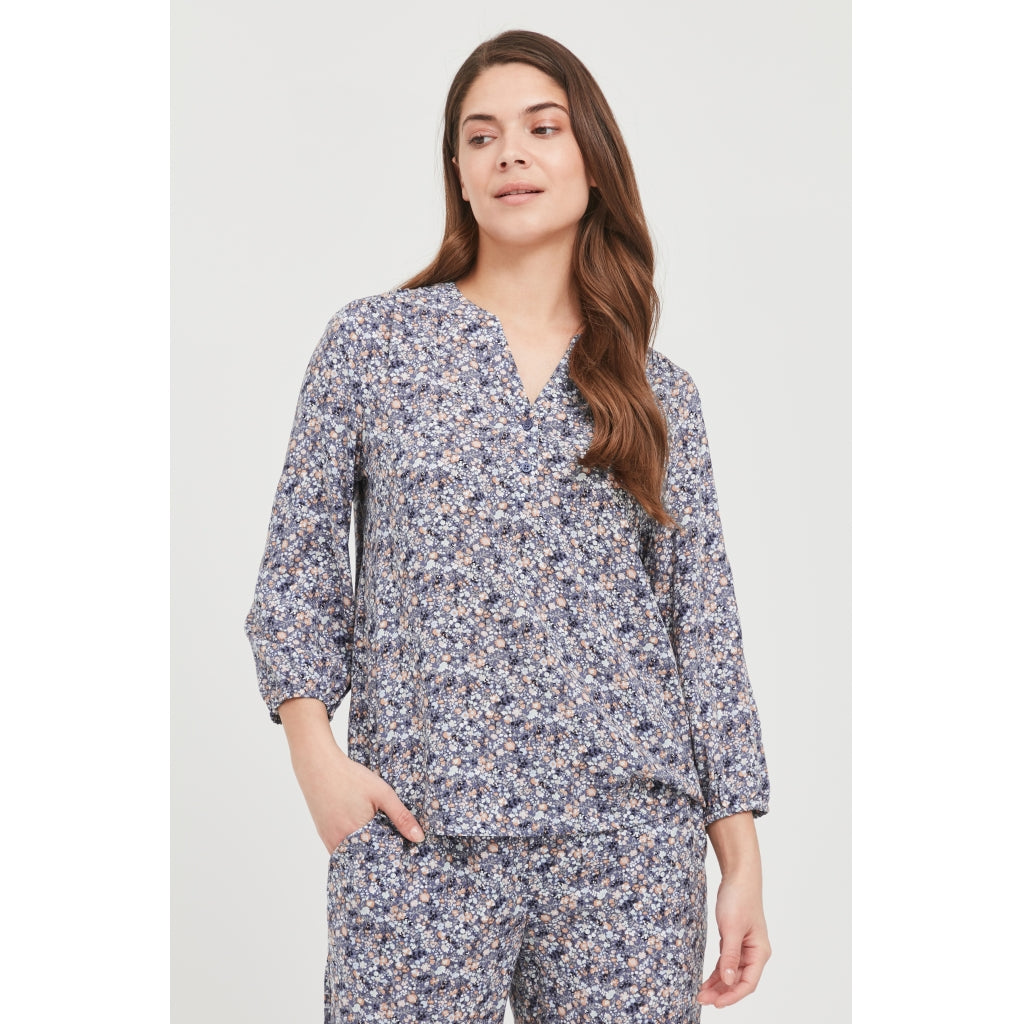 Fransa Dame Bluse Fxsuliber Vintage Indigo