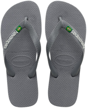 Havaianas Slippers Unisex Brazil Logo 4110850 Steel Grey