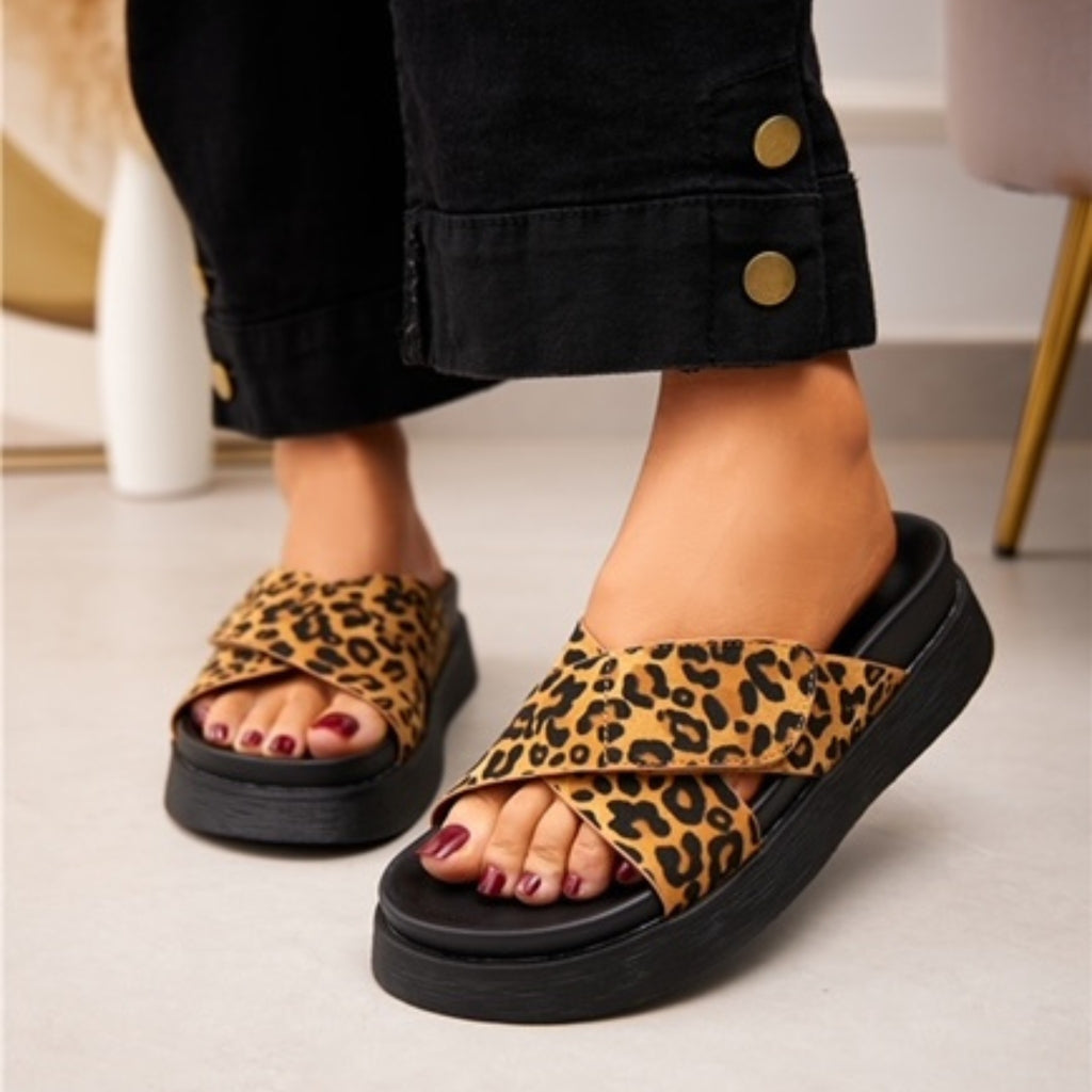 Ingrid Dame Sandaler 5823 Leopard