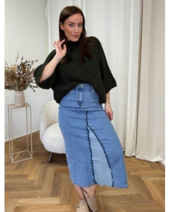 Jewelly Dame Nederdel Jw2580 Denim