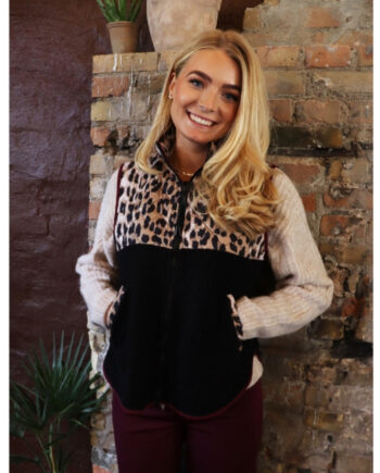 Libertã  Dame Vest Teddy 22173 Lux Leo Black Bordeaux