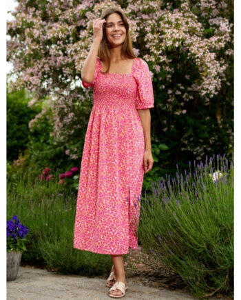 Liberté Kjole Gro Pink Flower
