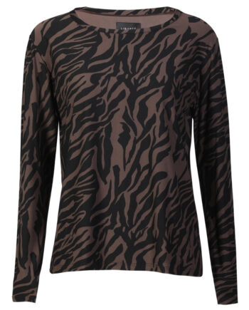 Liberte Dame Bluse Alma Dark Brown Zebra