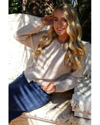 Liberte Dame Cardigan Fro  -neck Ivory