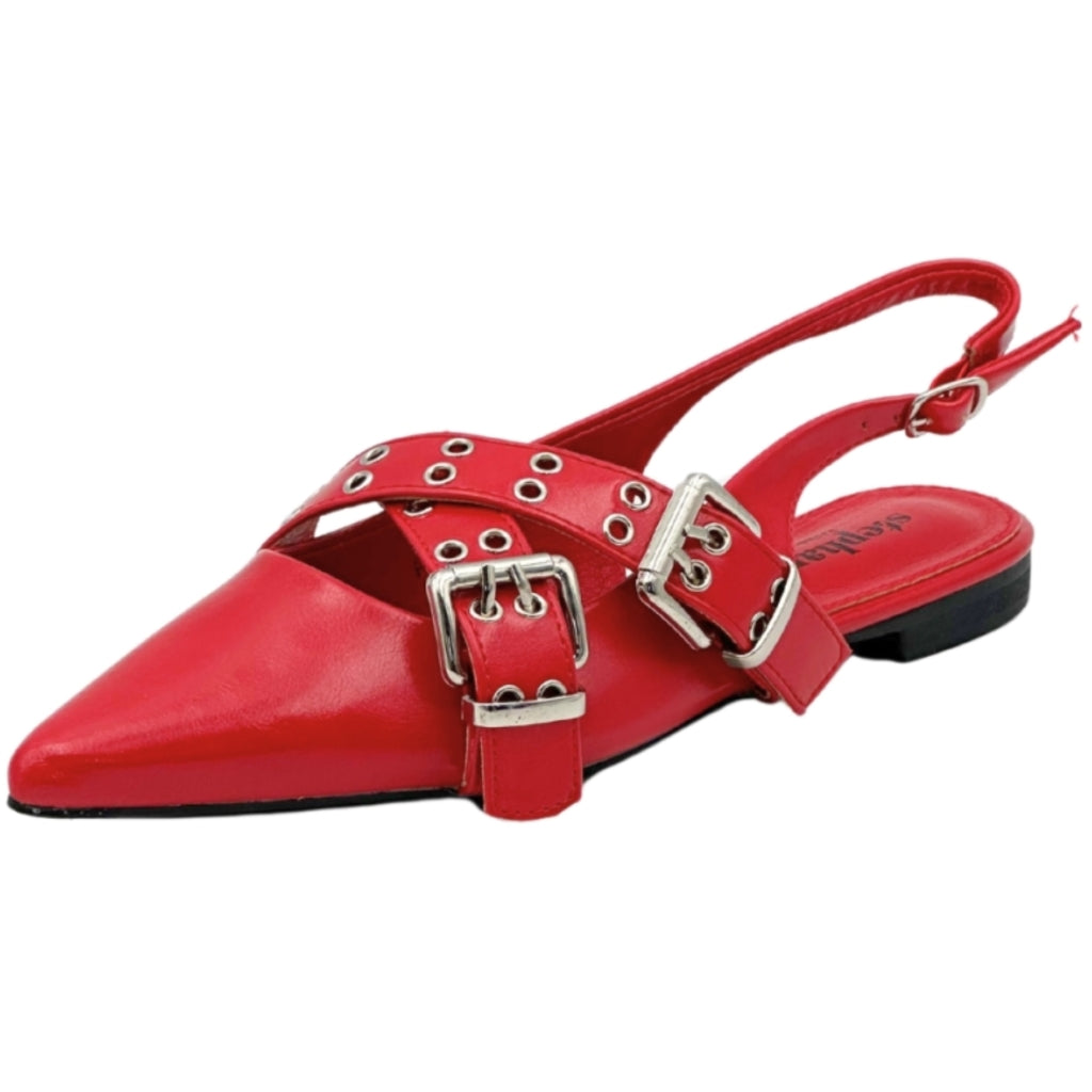 Marlene Dame Slingback Ballerina -1426 Red