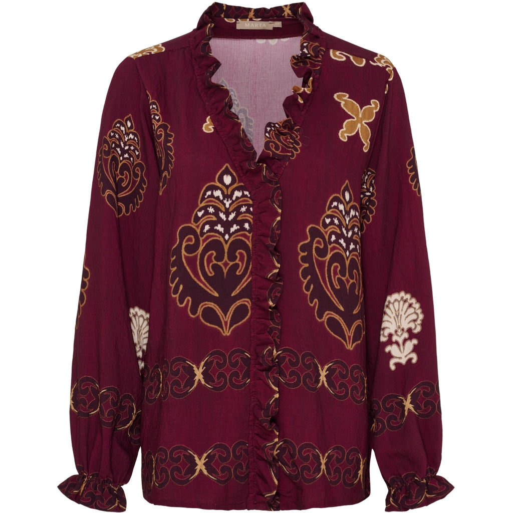 Marta Du Chateau Dame Bluse Mdcbrook 7648 Bordeaux3257tpk