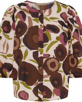Marta Du Chateau Dame Bluse Mdcevelina 58130m Brown Print
