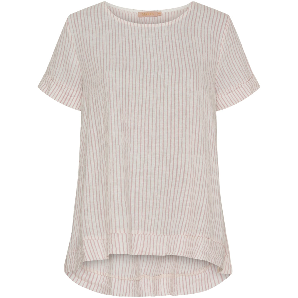 Marta Du Chateau Dame Bluse Mdcnatalie Panna Old Rose 2017 Stripe