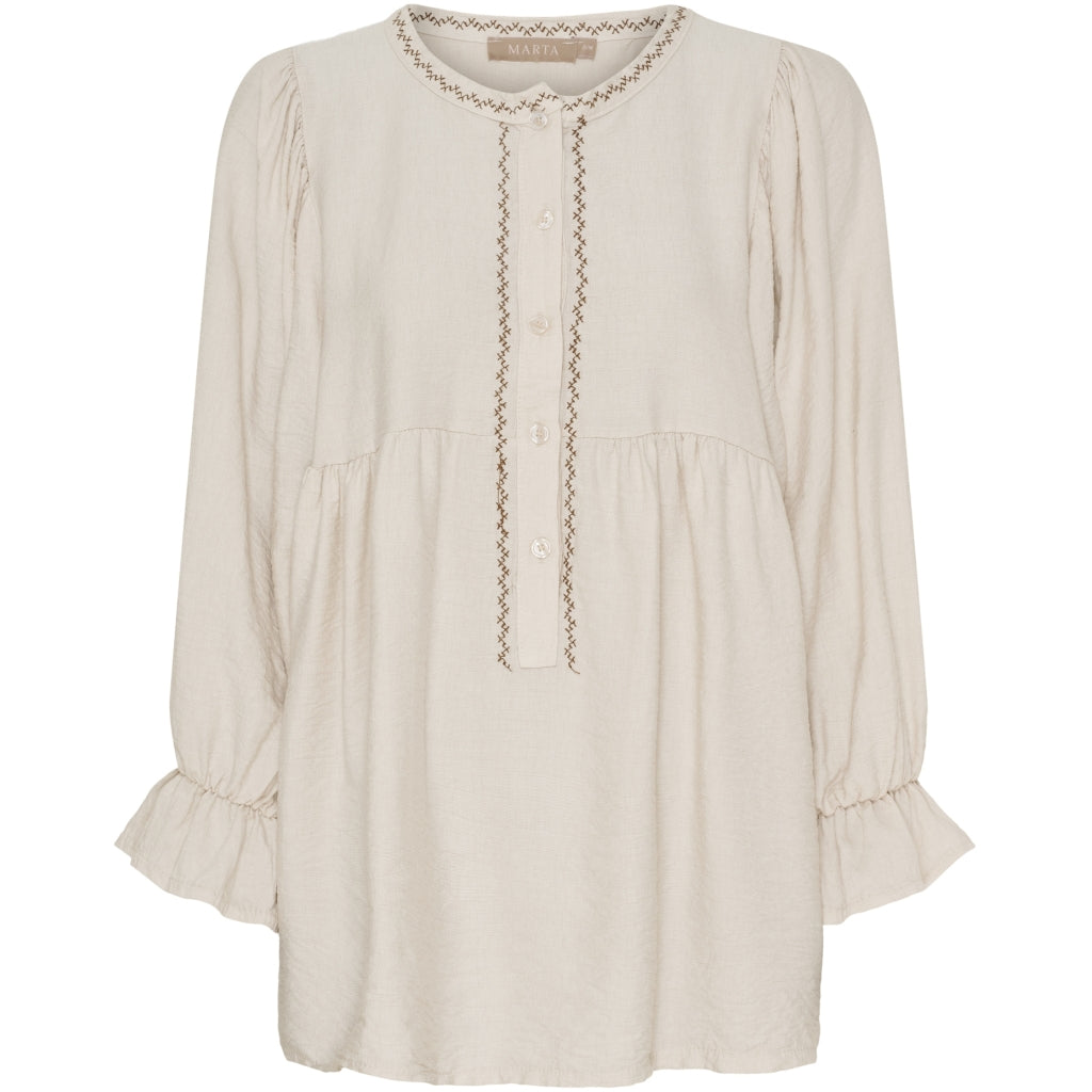 Marta Du Chateau Dame Bluse Mdcpoppy 7473 Sabbia102