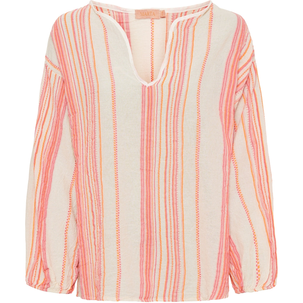 Marta Du Chateau Dame Bluse 9574 Orange Fuxia1