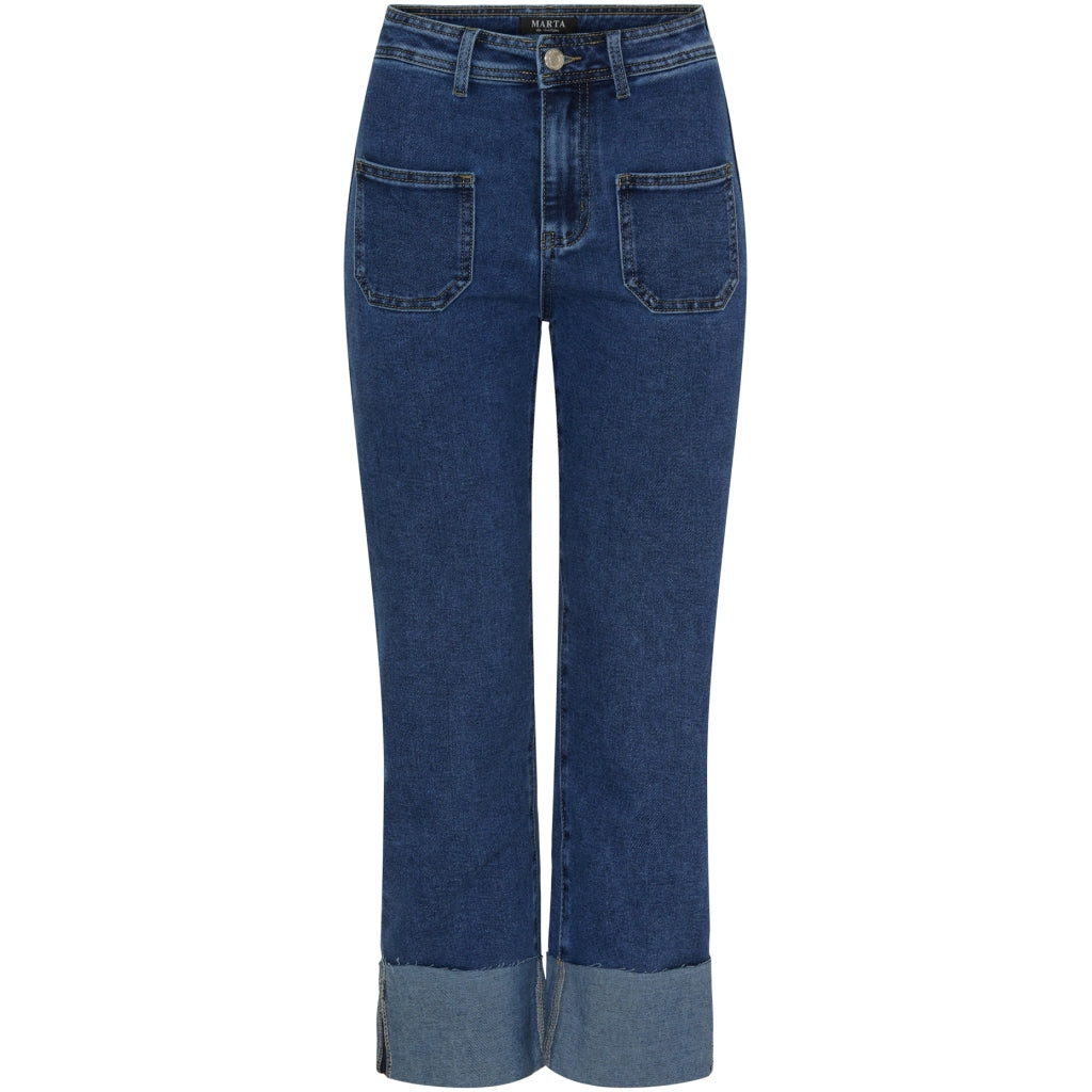 Marta Du Chateau Dame Bukser Mdcdelores Mdc183-26185 Dark Blue Denim