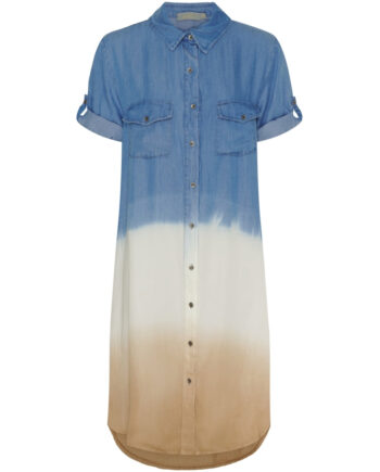 Marta Du Chateau Dame Kjole Mdckirstã   Lightblue White Camel