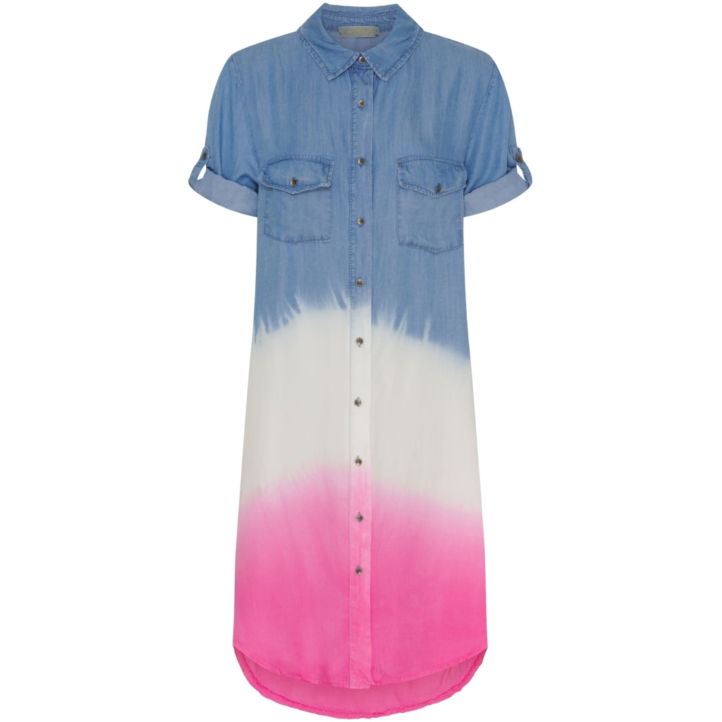 Marta Du Chateau Dame Kjole Mdckirstã Lightblue White Fuxia