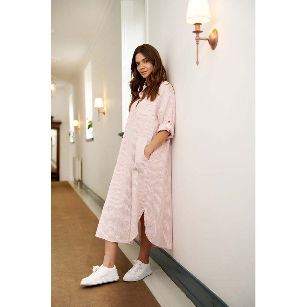 Marta Du Chateau Dame Kjole Mdcness Rose Whitestripe